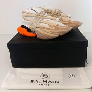 Balmain Men's Unicorn Low-Top Neoprene & Calfskin Chunky Sneakers